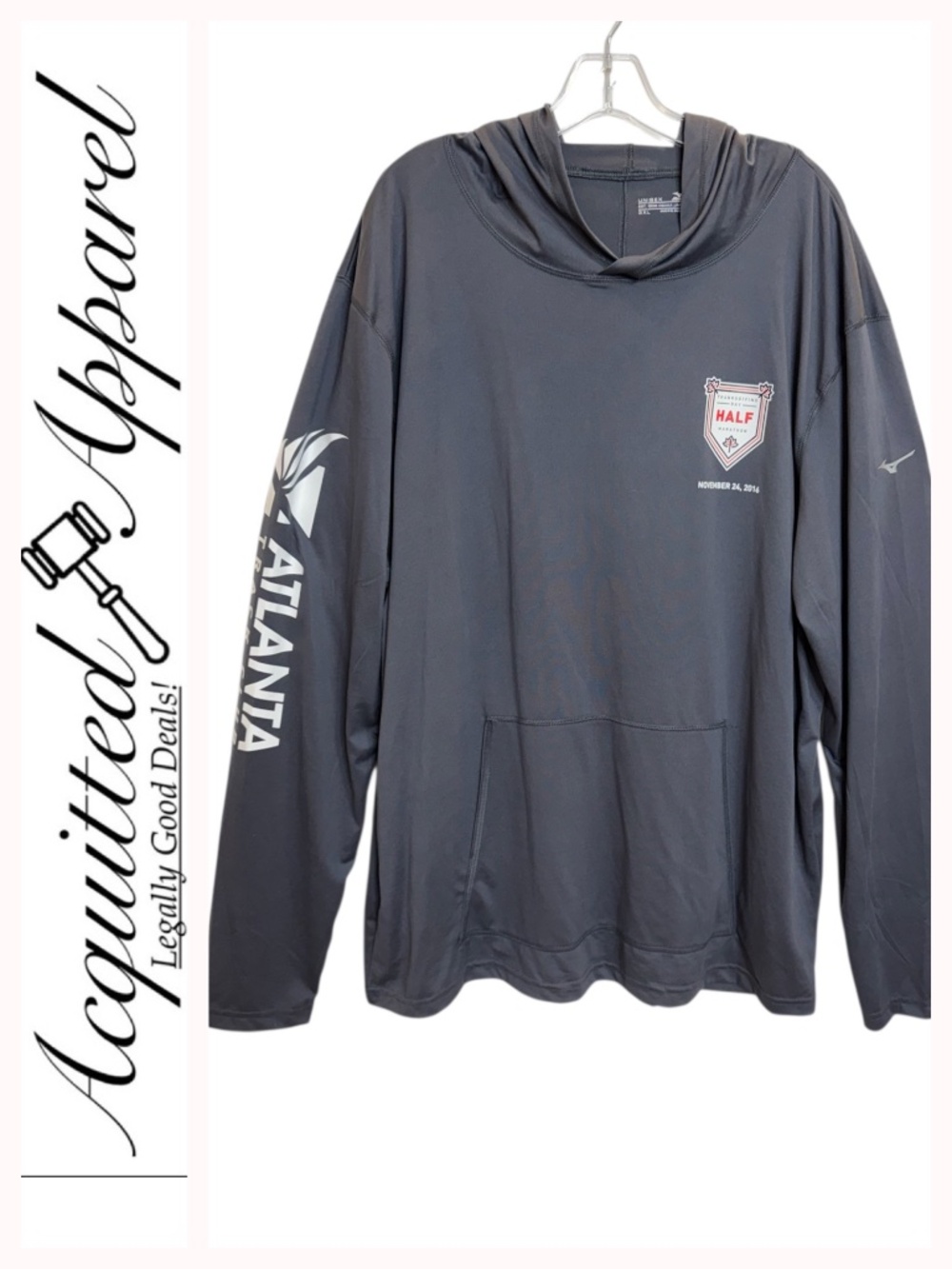 Mizuno Unisex Thanksgiving Atlanta Track Club Half Marathon Hooded Top Shirt